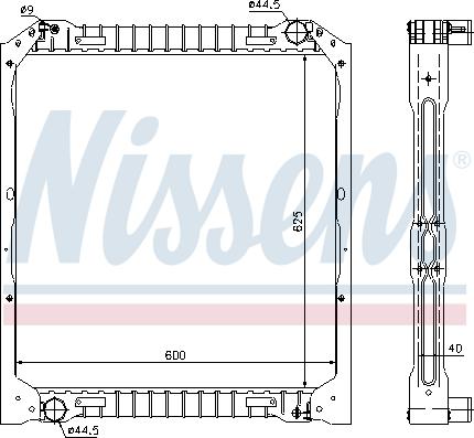 Nissens 62349A - Радиатор, охлаждение двигателя autospares.lv