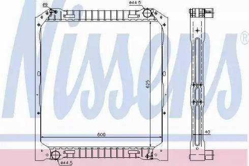 Nissens 62349 - Радиатор, охлаждение двигателя autospares.lv