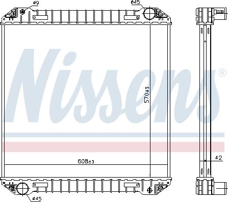 Nissens 623440 - Радиатор, охлаждение двигателя autospares.lv