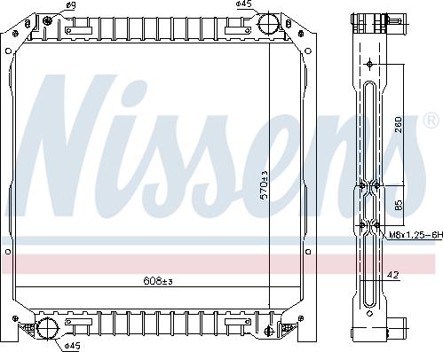 Nissens 62344 - Радиатор, охлаждение двигателя autospares.lv