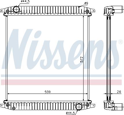 Nissens 62341A - Радиатор, охлаждение двигателя autospares.lv