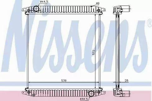 Nissens 62341 - Радиатор, охлаждение двигателя autospares.lv