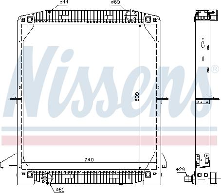 Nissens 62343A - Радиатор, охлаждение двигателя autospares.lv