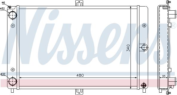 Nissens 62351 - Радиатор, охлаждение двигателя autospares.lv