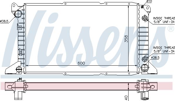 Nissens 62243 - Радиатор, охлаждение двигателя autospares.lv