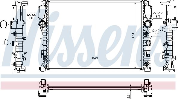 Nissens 62792A - Радиатор, охлаждение двигателя autospares.lv