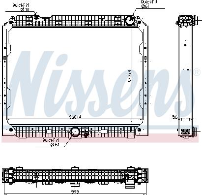 Nissens 627003 - Радиатор, охлаждение двигателя autospares.lv