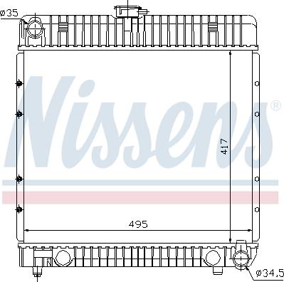 Nissens 62710 - Радиатор, охлаждение двигателя autospares.lv