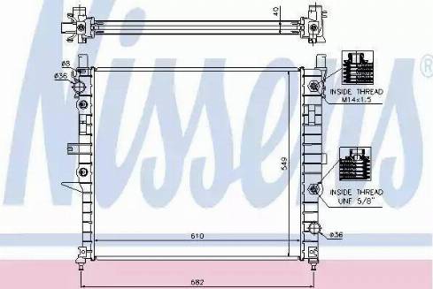 Nissens 62788 - Радиатор, охлаждение двигателя autospares.lv