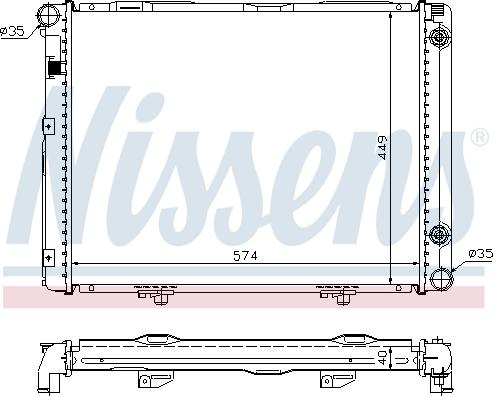 Nissens 62721A - Радиатор, охлаждение двигателя autospares.lv