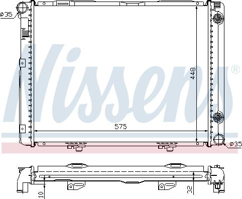 Nissens 62722A - Радиатор, охлаждение двигателя autospares.lv