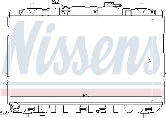 Nissens 67467 - Радиатор, охлаждение двигателя autospares.lv