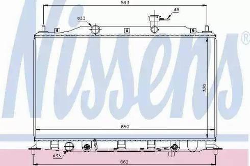 Nissens 67502 - Радиатор, охлаждение двигателя autospares.lv