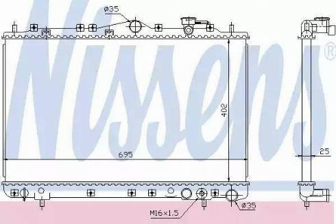 Nissens 67004 - Радиатор, охлаждение двигателя autospares.lv