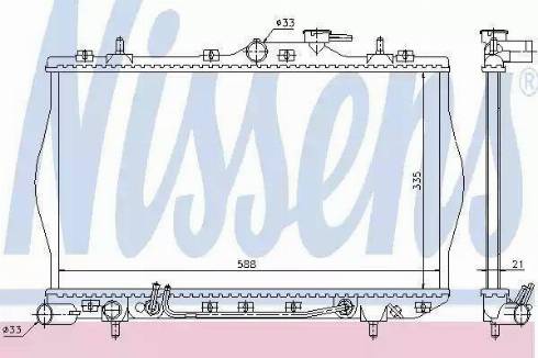 Nissens 67001 - Радиатор, охлаждение двигателя autospares.lv