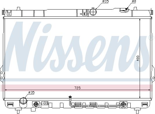 Nissens 67036 - Радиатор, охлаждение двигателя autospares.lv