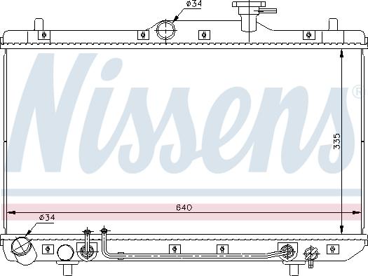 Nissens 67023 - Радиатор, охлаждение двигателя autospares.lv