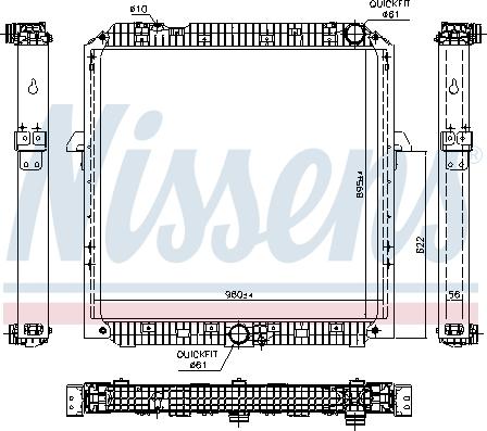 Nissens 67191 - Радиатор, охлаждение двигателя autospares.lv