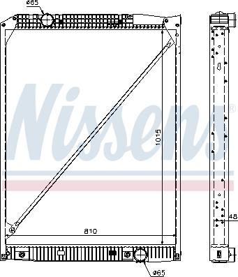 Nissens 67189 - Радиатор, охлаждение двигателя autospares.lv