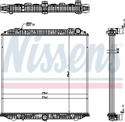 Nissens 671750 - Радиатор, охлаждение двигателя autospares.lv