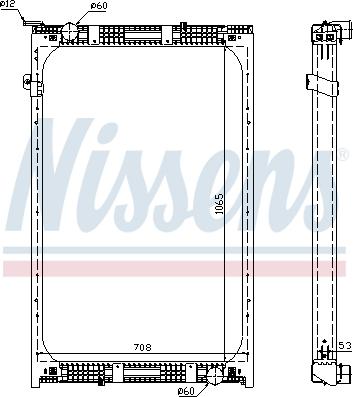 Nissens 67171 - Радиатор, охлаждение двигателя autospares.lv