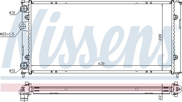 Nissens 692964 - Радиатор, охлаждение двигателя autospares.lv