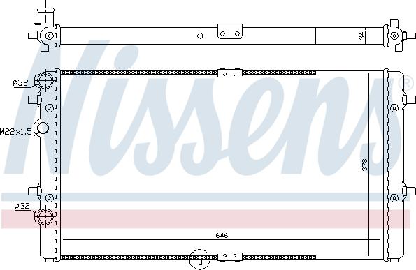 Nissens 690811 - Радиатор, охлаждение двигателя autospares.lv