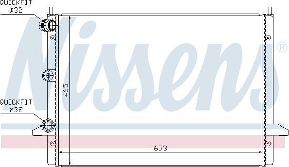 Nissens 697395 - Радиатор, охлаждение двигателя autospares.lv