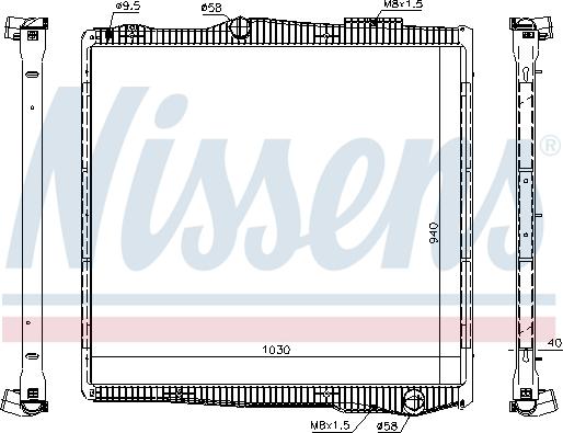 Nissens 67290 - Радиатор, охлаждение двигателя autospares.lv