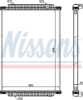 Nissens 672440 - Радиатор, охлаждение двигателя autospares.lv