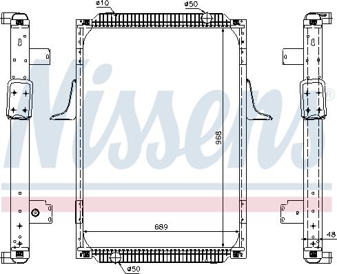 Nissens 67244A - Радиатор, охлаждение двигателя autospares.lv