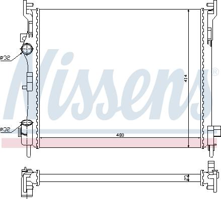 Nissens 694017 - Радиатор, охлаждение двигателя autospares.lv