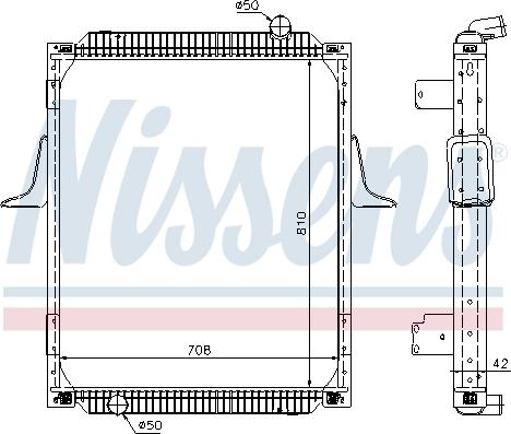 Nissens 67248 - Радиатор, охлаждение двигателя autospares.lv