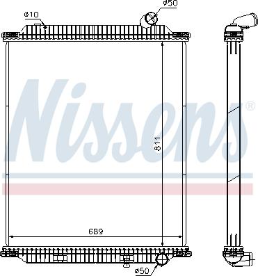 Nissens 672060 - Радиатор, охлаждение двигателя autospares.lv