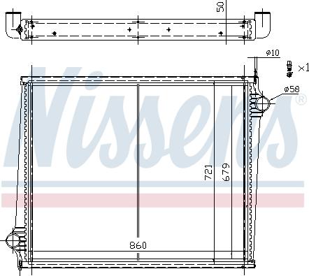 Nissens 67288 - Радиатор, охлаждение двигателя autospares.lv