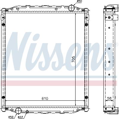 Nissens 67220A - Радиатор, охлаждение двигателя autospares.lv