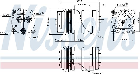 Nissens 899914 - Компрессор кондиционера autospares.lv