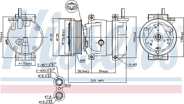 Nissens 89492 - Компрессор кондиционера autospares.lv