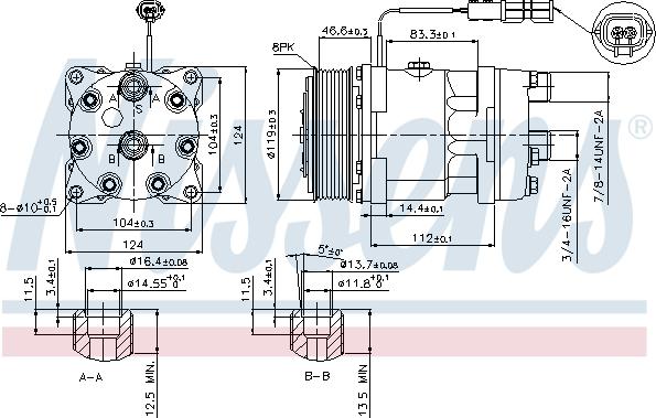 Nissens 89459 - Компрессор кондиционера autospares.lv