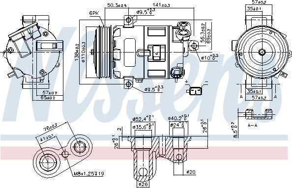 Nissens 89400 - Компрессор кондиционера autospares.lv