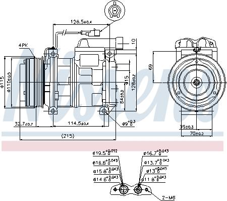 Nissens 89413 - Компрессор кондиционера autospares.lv