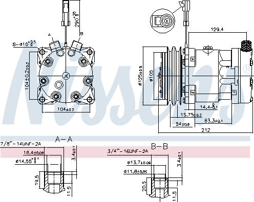 Nissens 89518 - Компрессор кондиционера autospares.lv