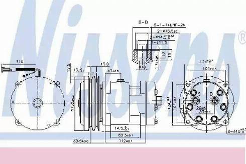 Nissens 89521 - Компрессор кондиционера autospares.lv