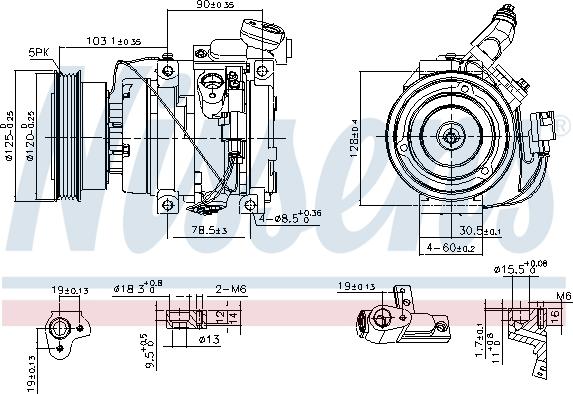 Nissens 89576 - Компрессор кондиционера autospares.lv