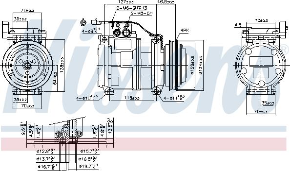 Nissens 89699 - Компрессор кондиционера autospares.lv