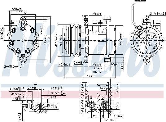 Nissens 89691 - Компрессор кондиционера autospares.lv