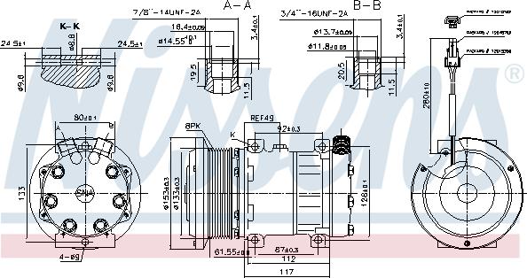 Nissens 89640 - Компрессор кондиционера autospares.lv