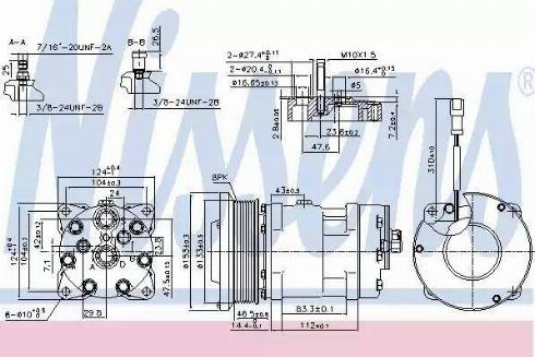 Nissens 89665 - Компрессор кондиционера autospares.lv