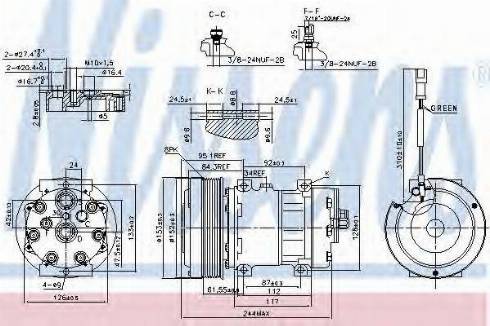 Nissens 89663 - Компрессор кондиционера autospares.lv