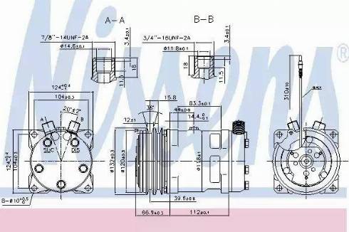 Nissens 89612 - Компрессор кондиционера autospares.lv